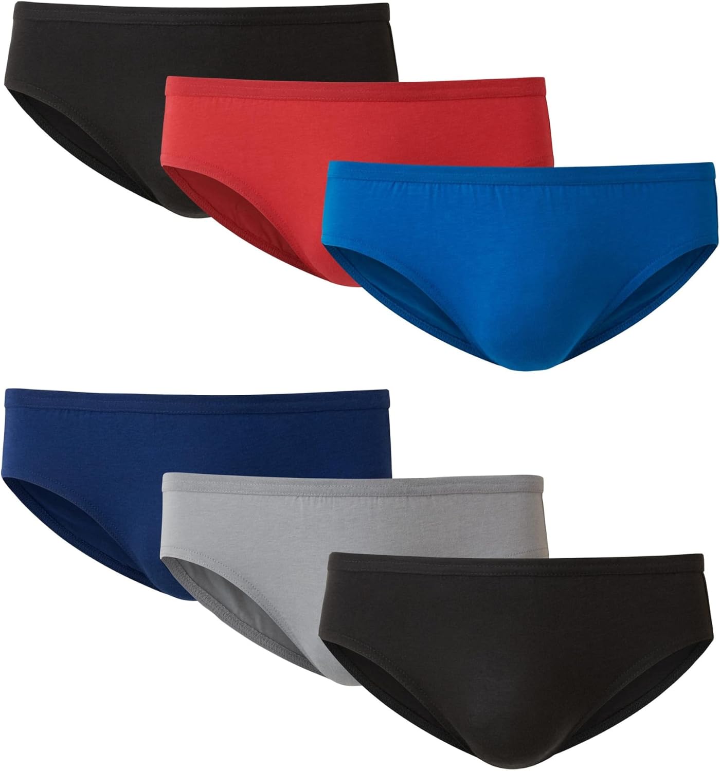 Men's Tagless Comfort Flex Fit Dyed Bikini, 6 Pack
