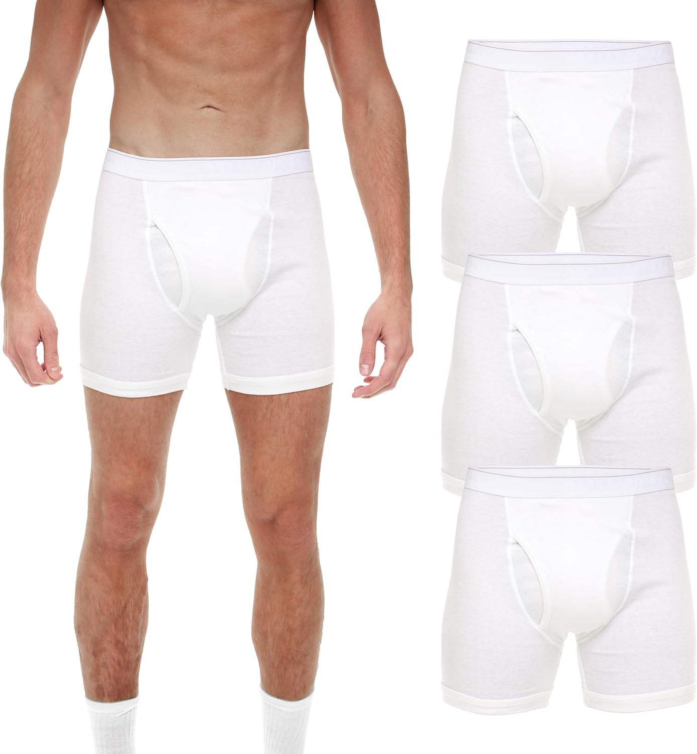 Men's Cotton Boxer Briefs | Multi Packs Colors Underwear Sizes S to 8XL