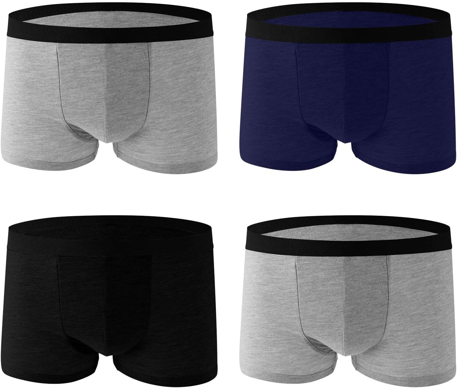 Men's 4 Pack Boxer Briefs, Moisture Wicking Breathable Underwear, Soft Comfy Stretch Underwear - Image 2