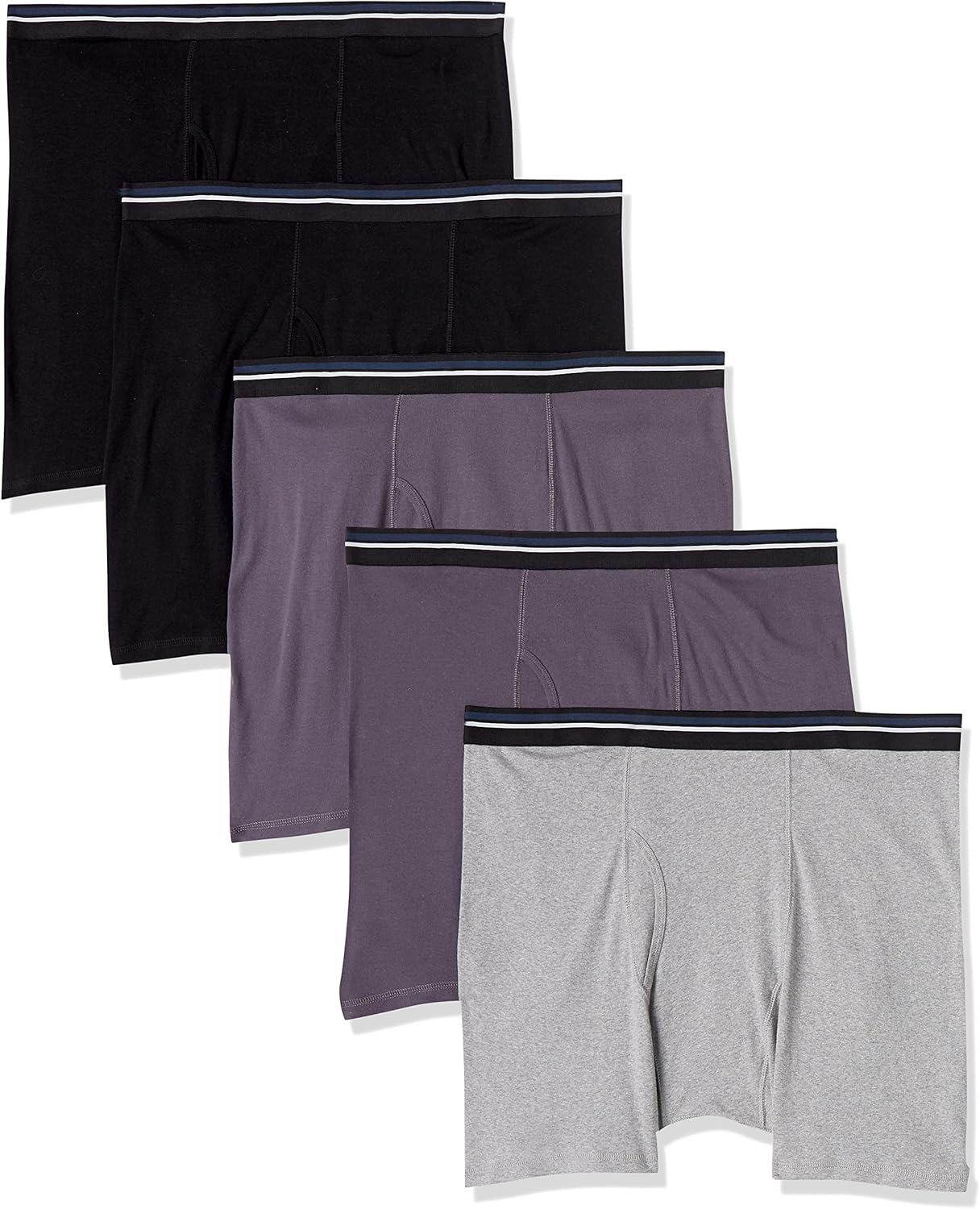Men's Cotton Tag-Free Boxer Brief, Pack of 5